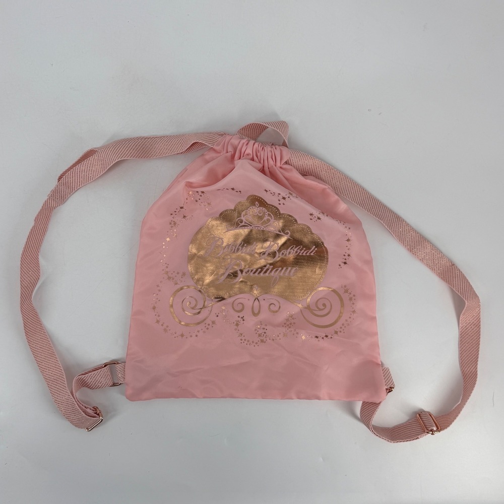Disney Bibbidi Bobbidi‎ Boutique Drawstring Backpack Pink Princess Bag